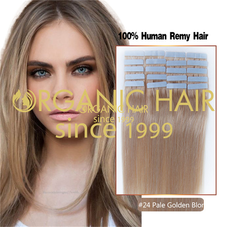 European hair colored tape in extensions,top quality and affordable price A26